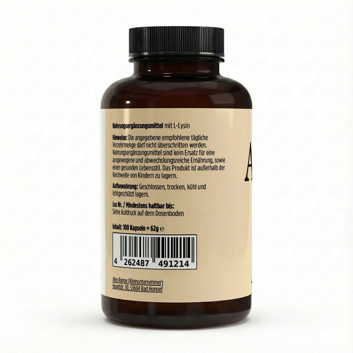 L - Lysin - 100 Kapseln - Avyra Deluca Shop