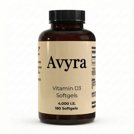 Vitamin D3 4.000 IE - 180 Softgels - Avyra Deluca Shop