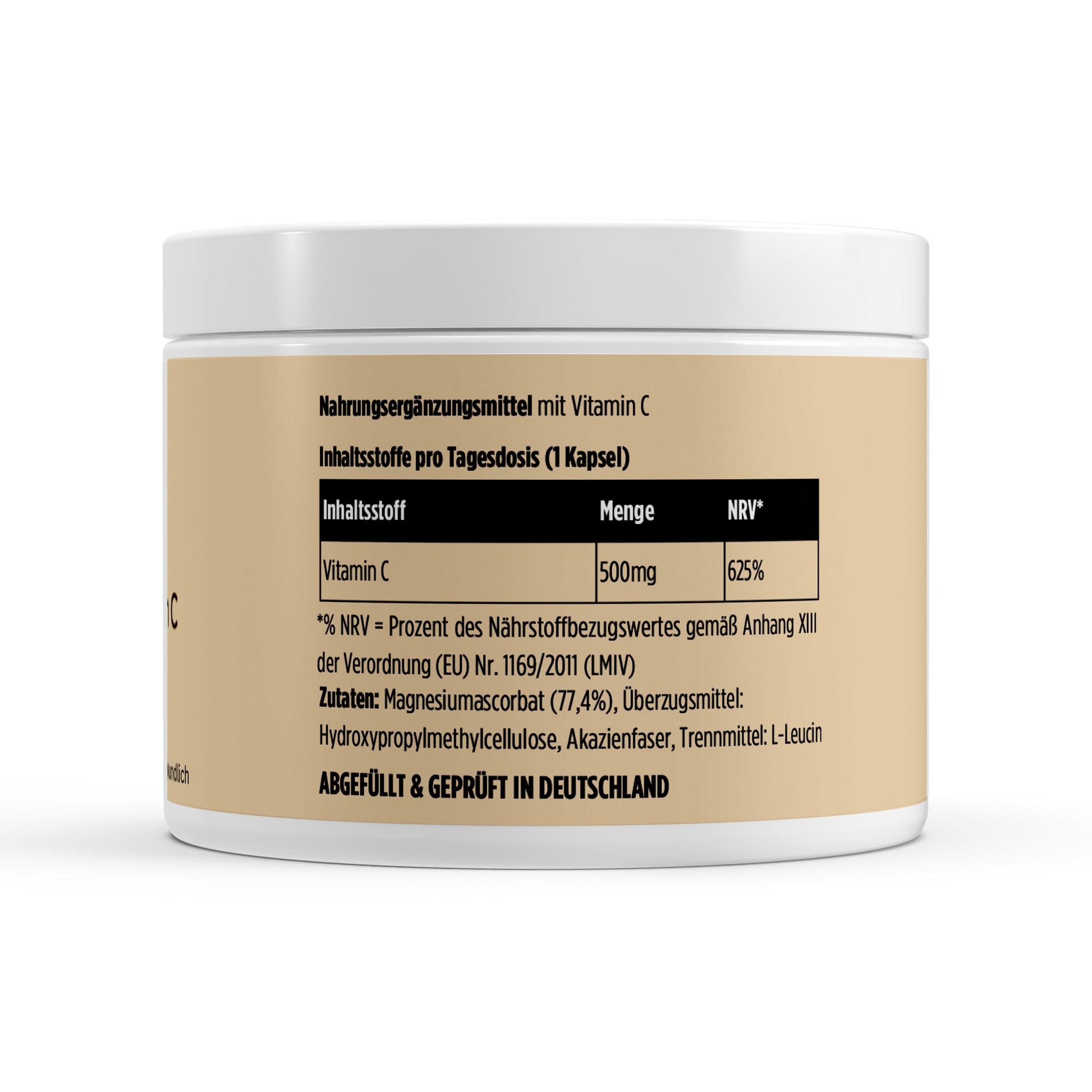 Gepuffertes Vitamin C 500mg - 240 Kapseln - Avyra Deluca Shop