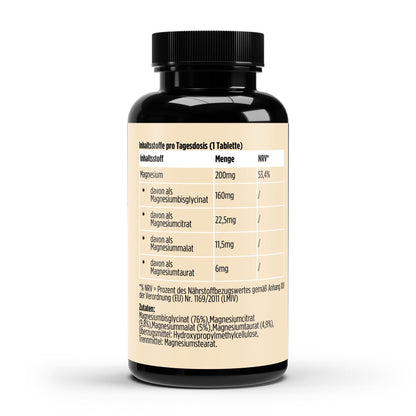 Magnesium 4fach Komplex - 60 vegane Tabletten - Avyra Deluca Shop