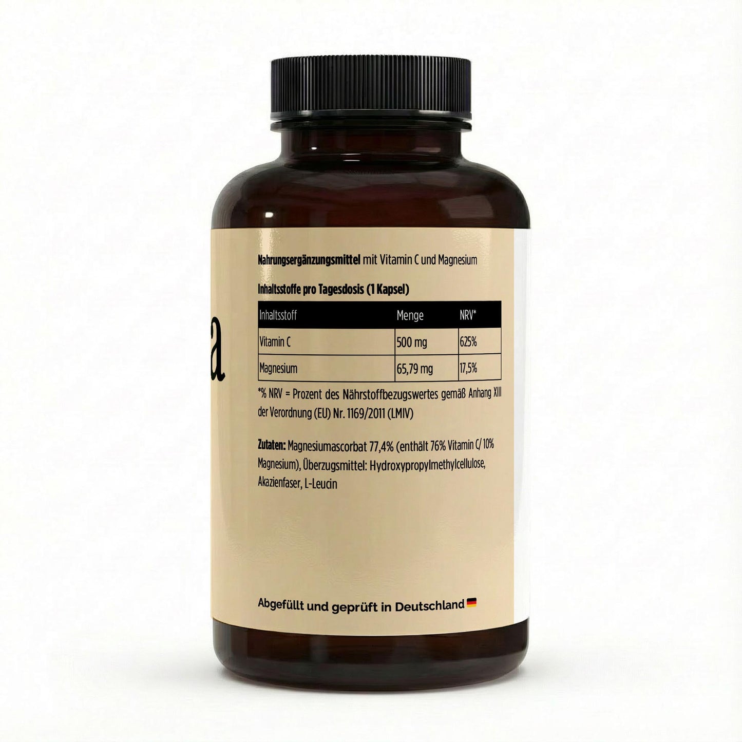 Gepuffertes Vitamin C 500mg + Magnesium - 240 Kapseln - Avyra Deluca Shop