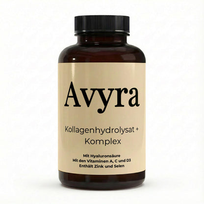 Premium Kollagenhydrolysat PLUS (3000 - 5000 DA ) - 180 Kapseln - Avyra Deluca Shop