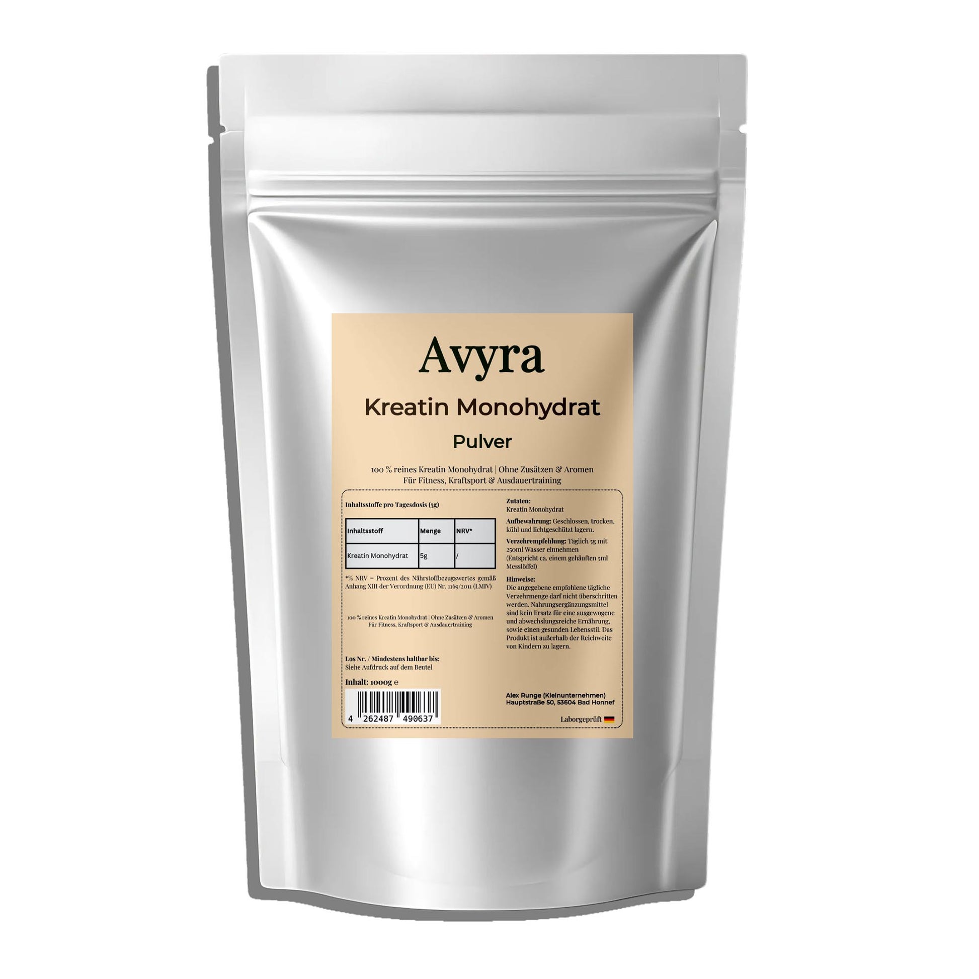 Kreatin Monohydrat - 1000g - Avyra Deluca Shop