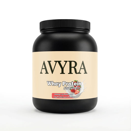 Premium Whey Protein Erdbeere - 1.000g - Avyra Deluca Shop