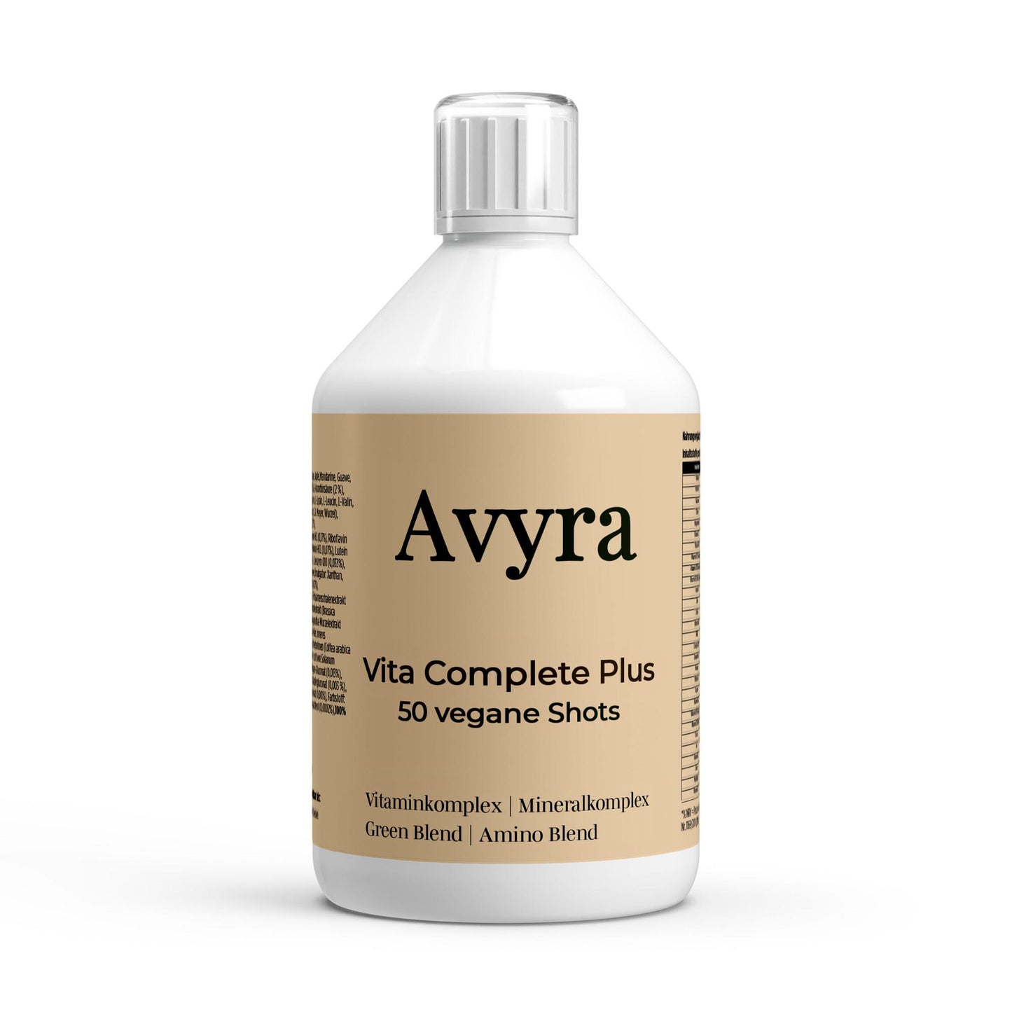 Vita Complete PLUS+ 50 vegane Shots - Fresh Orange - 500ml - Avyra Deluca Shop
