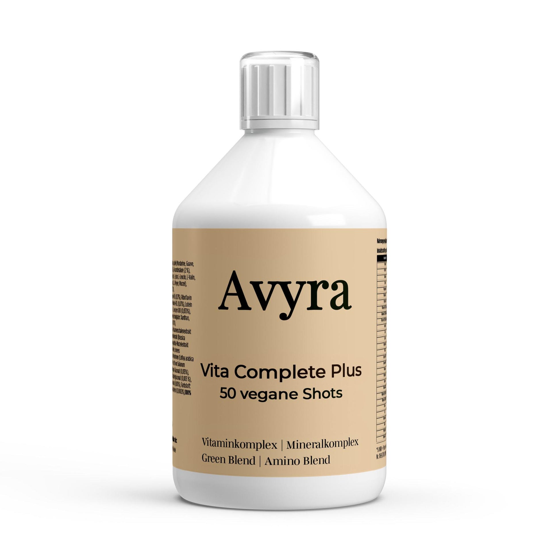 Vita Complete PLUS+ 50 vegane Shots - Fresh Orange - 500ml - Avyra Deluca Shop