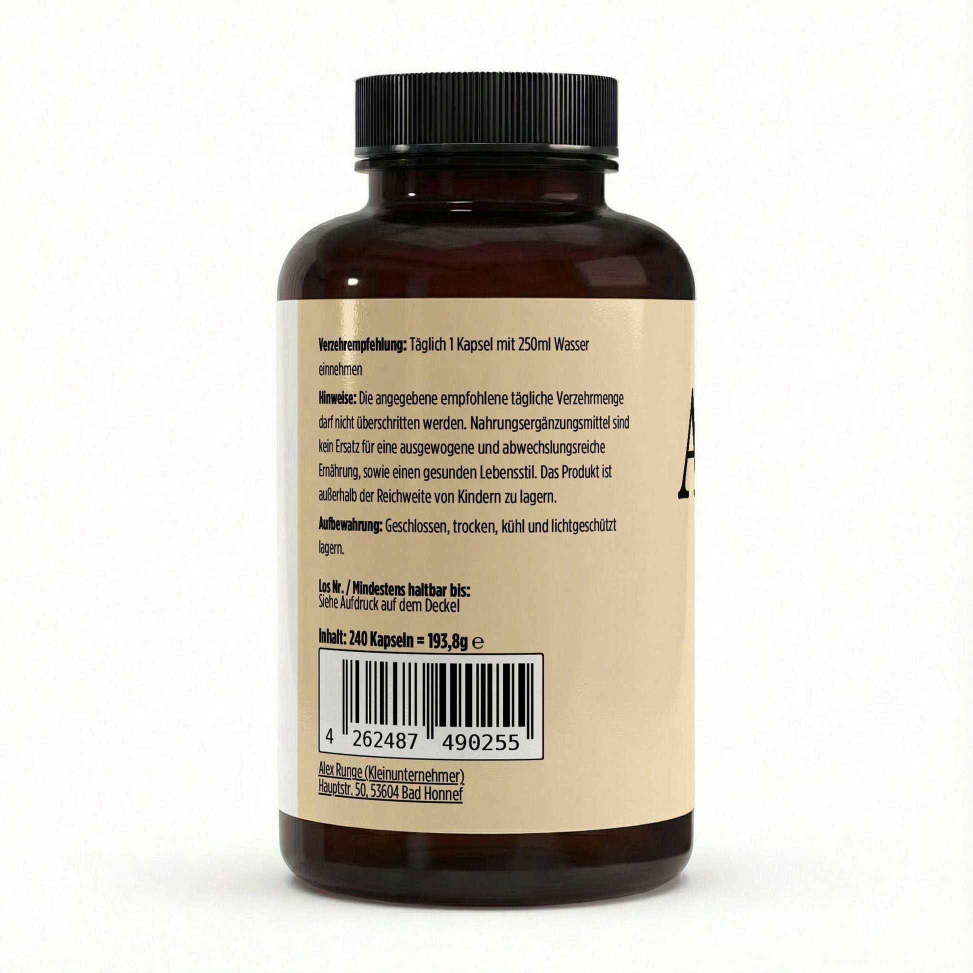Gepuffertes Vitamin C 500mg + Magnesium - 240 Kapseln - Avyra Deluca Shop