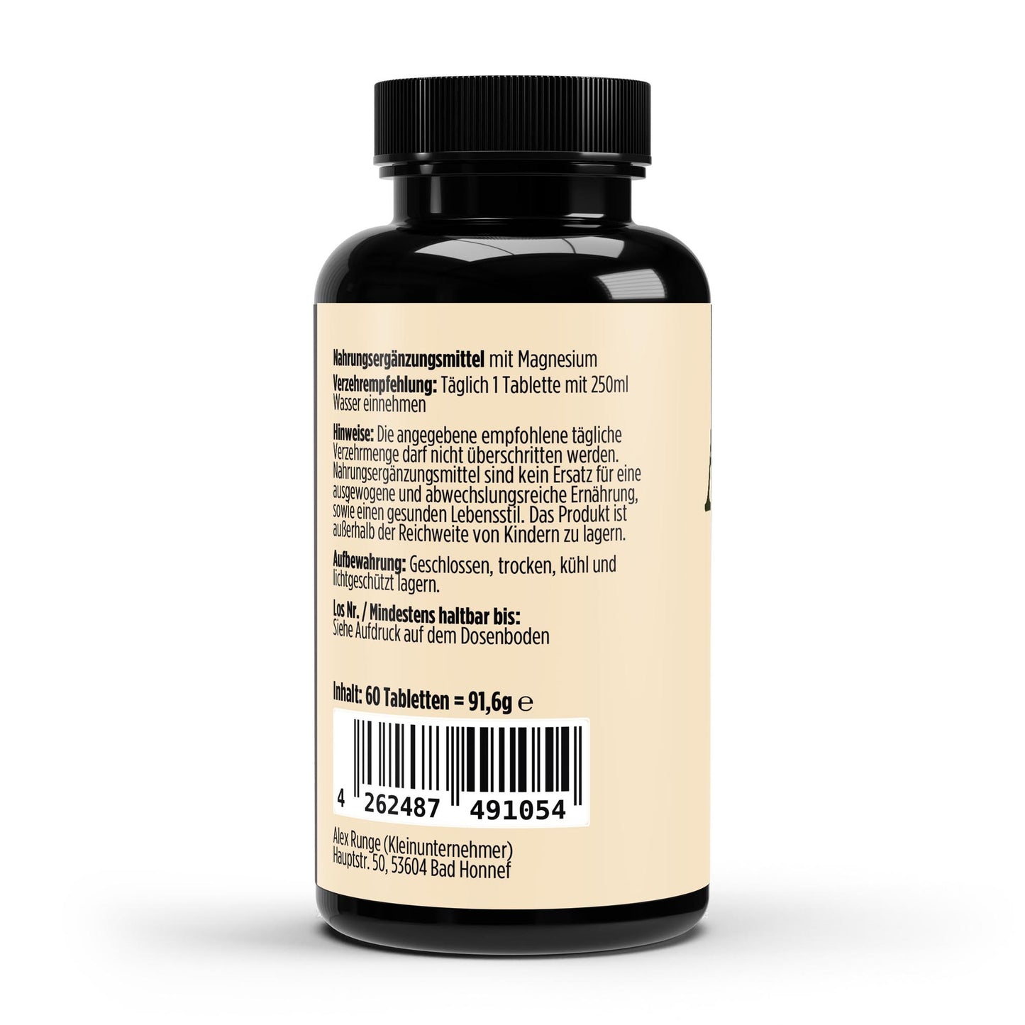 Magnesium 4fach Komplex - 60 vegane Tabletten - Avyra Deluca Shop
