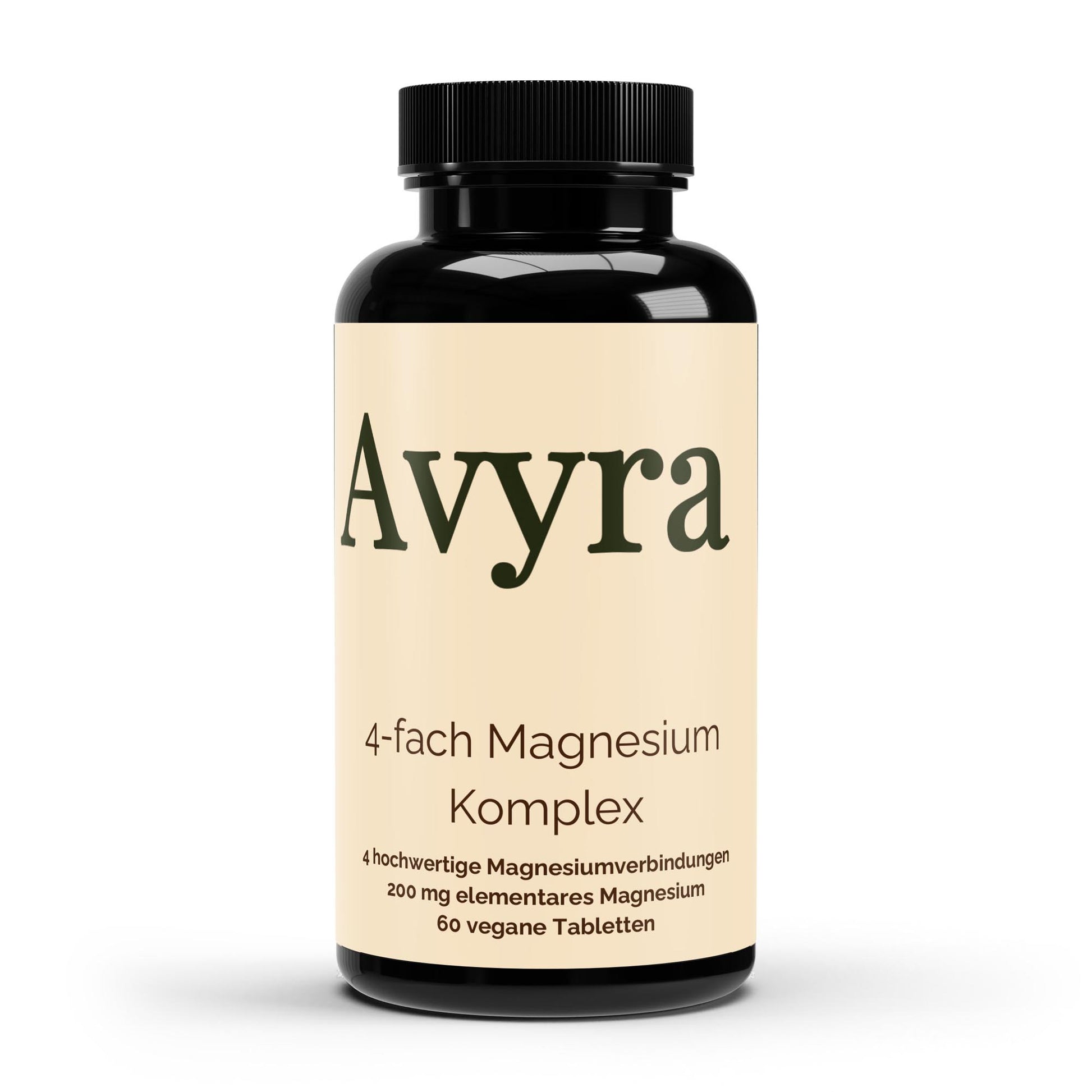 Magnesium 4fach Komplex - 60 vegane Tabletten - Avyra Deluca Shop