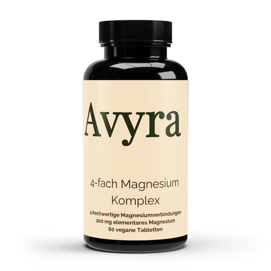 Magnesium 4fach Komplex - 60 vegane Tabletten - Avyra Deluca Shop