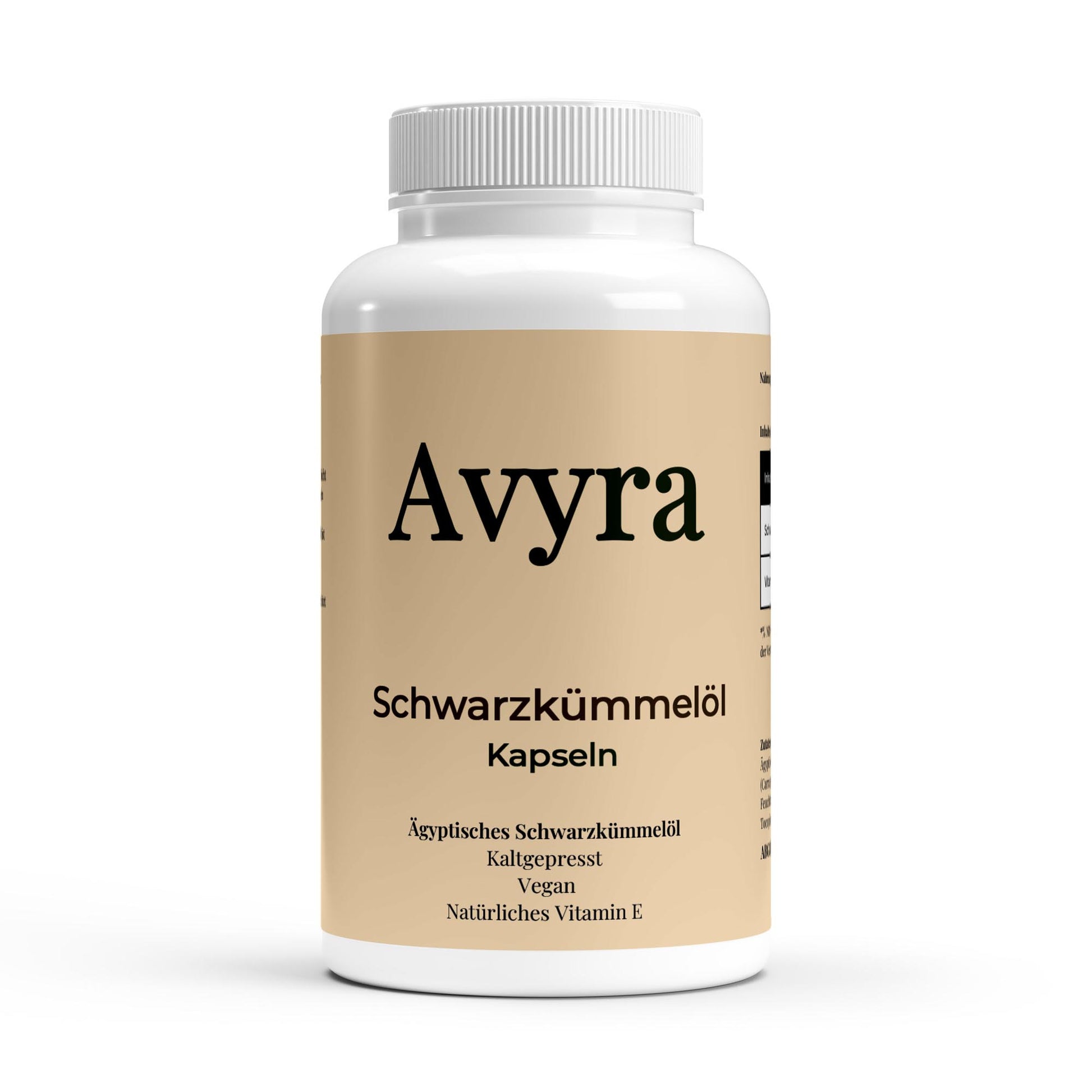 Ägyptisches Schwarzkümmelöl - 240 vegane Softgels - Avyra Deluca Shop