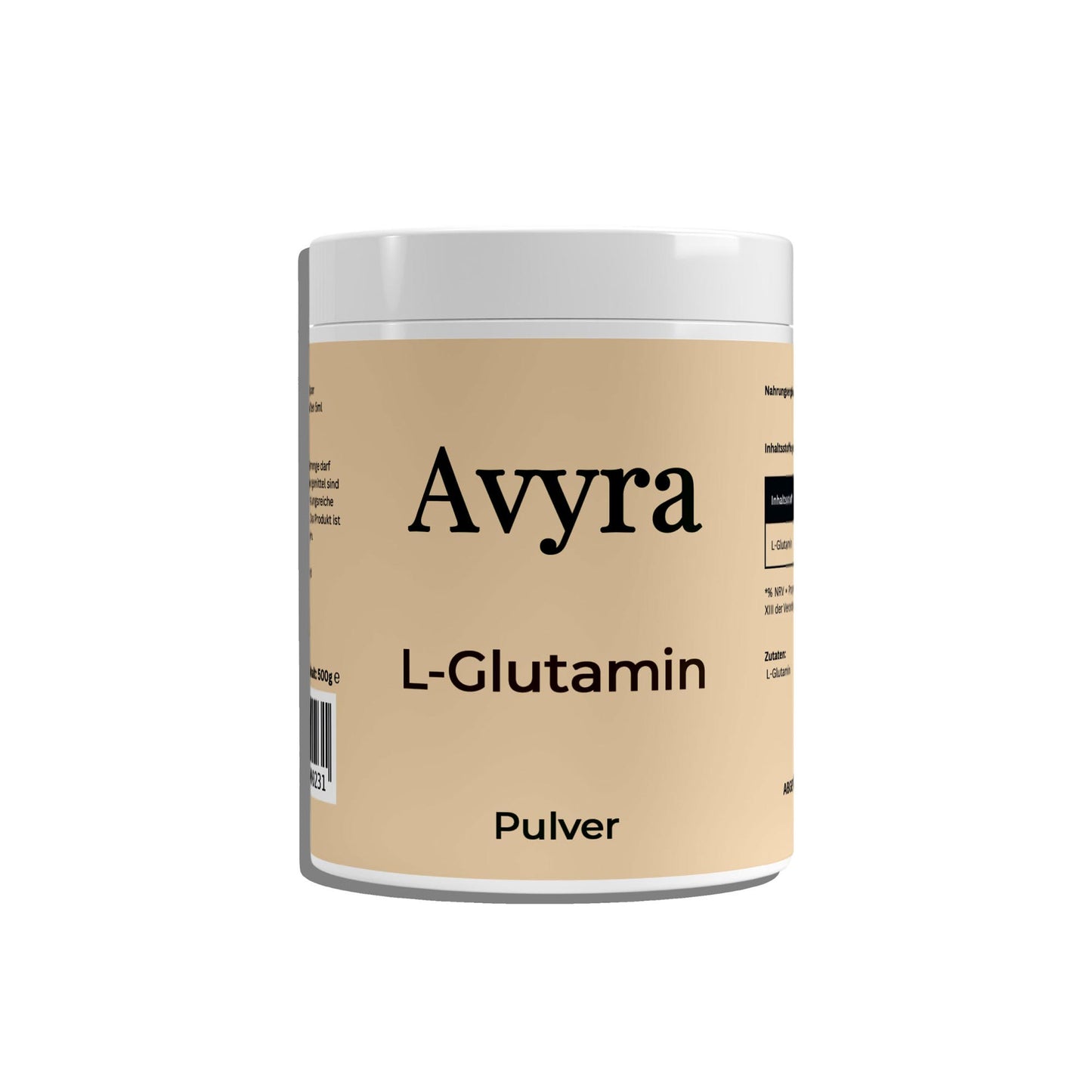 L - Glutamin Pulver - 500g - Avyra Deluca Shop