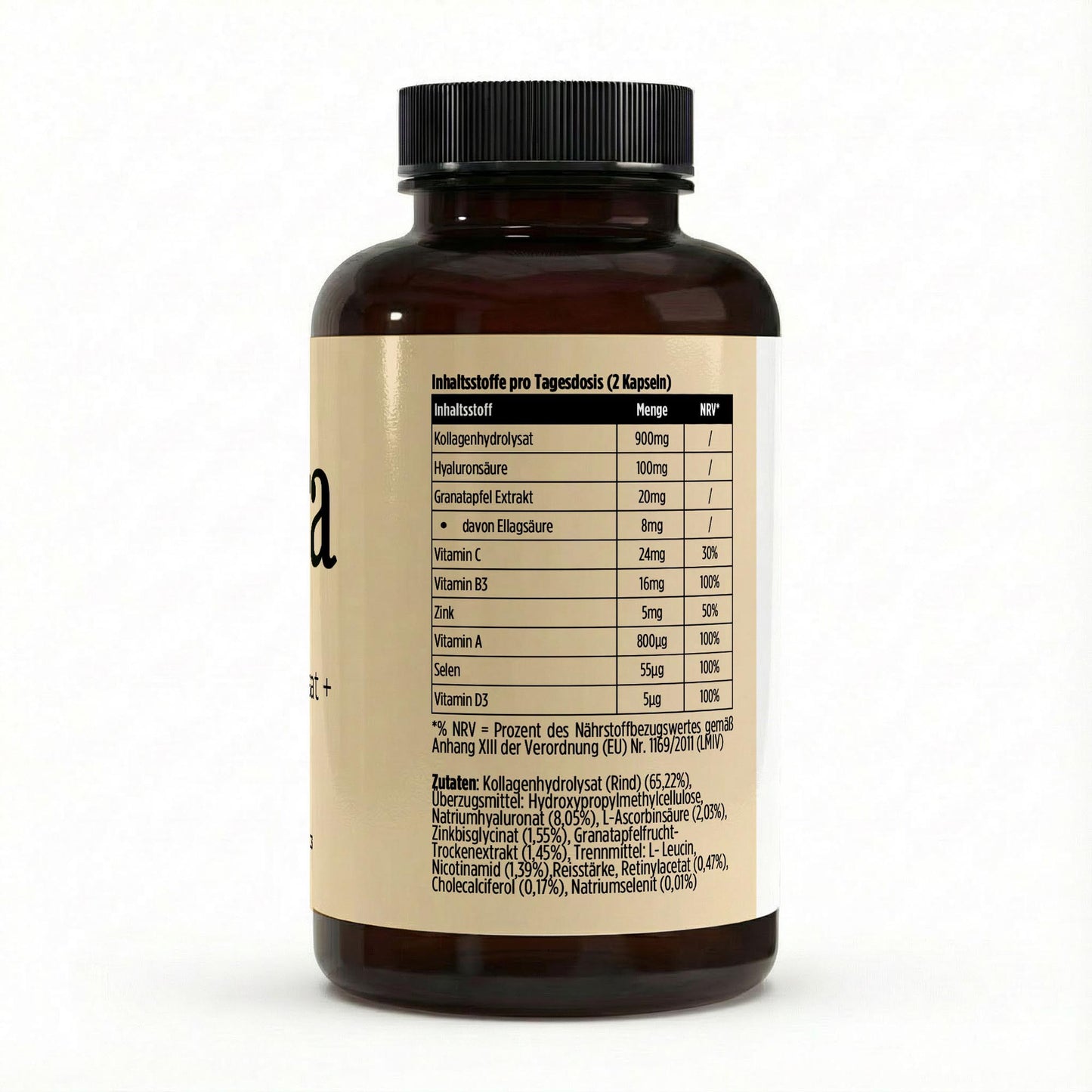 Premium Kollagenhydrolysat PLUS (3000 - 5000 DA ) - 180 Kapseln - Avyra Deluca Shop