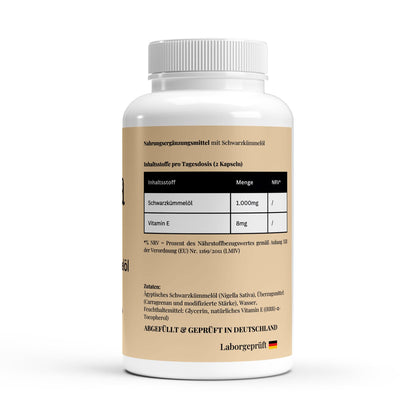 Ägyptisches Schwarzkümmelöl - 240 vegane Softgels - Avyra Deluca Shop