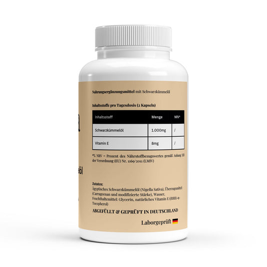 Ägyptisches Schwarzkümmelöl - 240 vegane Softgels - Avyra Deluca Shop